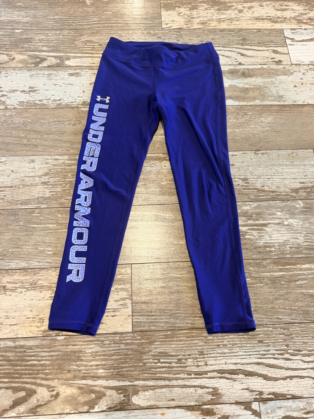Under Armour Deep Blue/Purple Leggings with Logo Size Youth Small